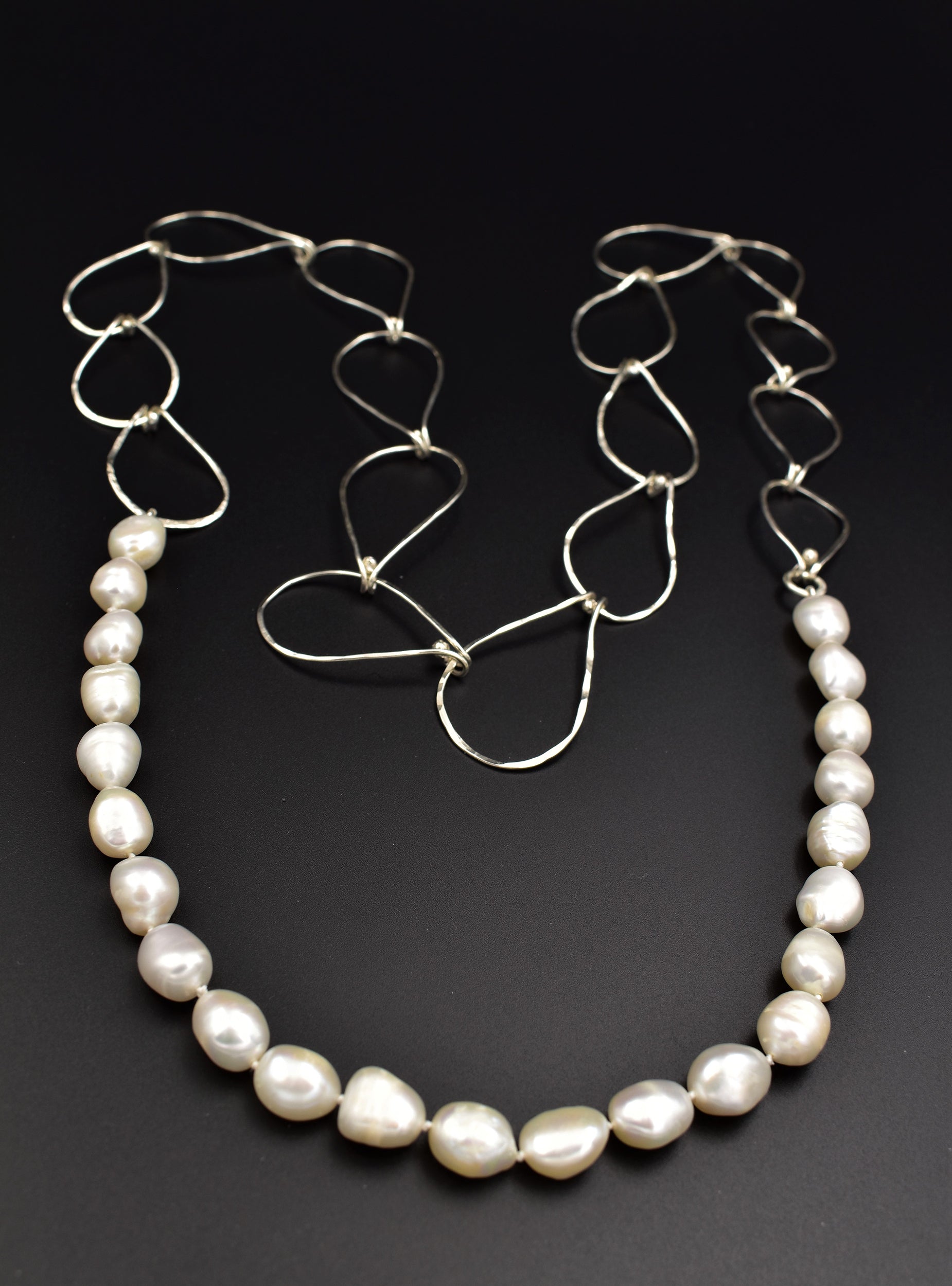 Moonlight Cascade - White Pearls